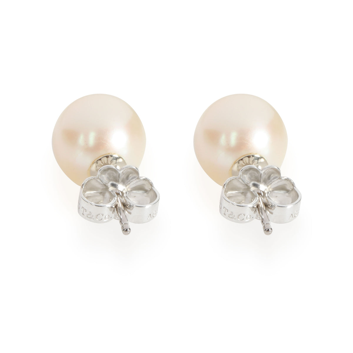 Tiffany & Co. Ziegfield Pearl Stud Earring in  Sterling Silver