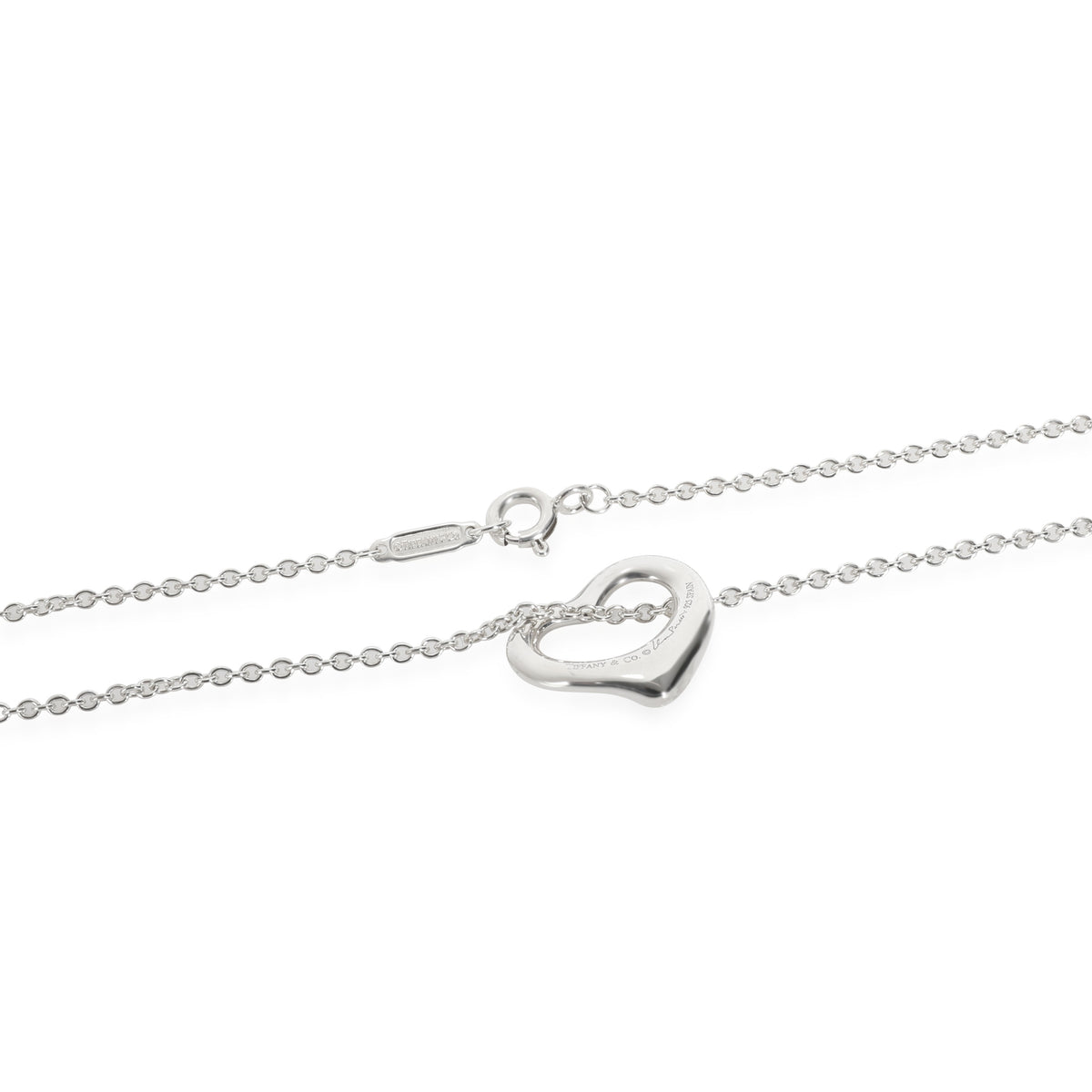 Tiffany & Co. Elsa Peretti Open Heart Necklace in Sterling Silver