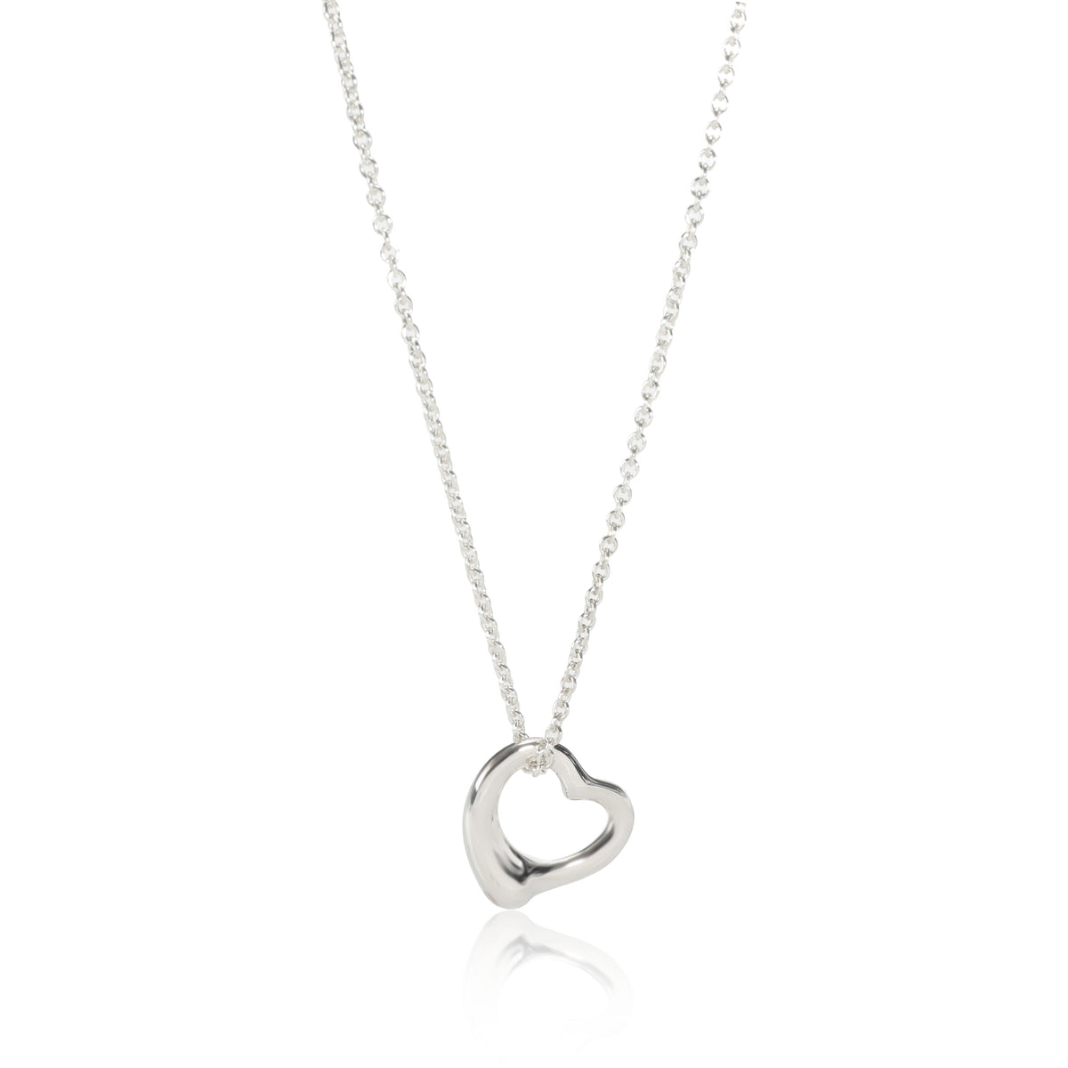 Tiffany & Co. Elsa Peretti Open Heart Necklace in Sterling Silver