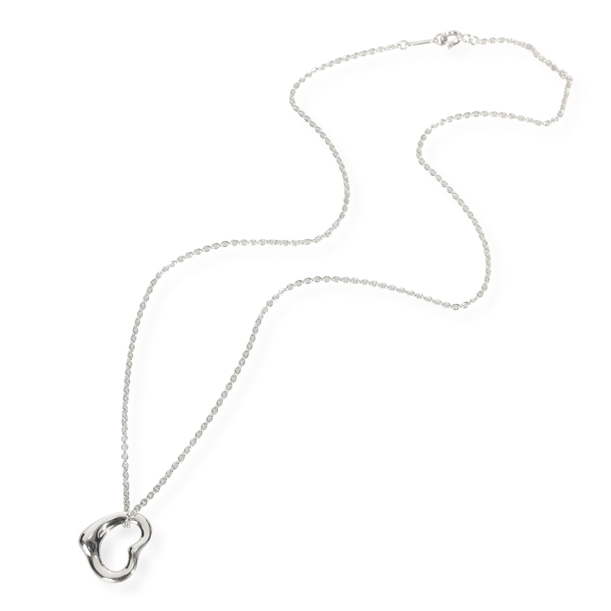 Tiffany & Co. Elsa Peretti Open Heart Necklace in Sterling Silver