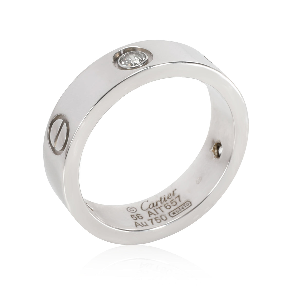 Cartier Love Diamond Ring in 18K White Gold 0.22 CTW