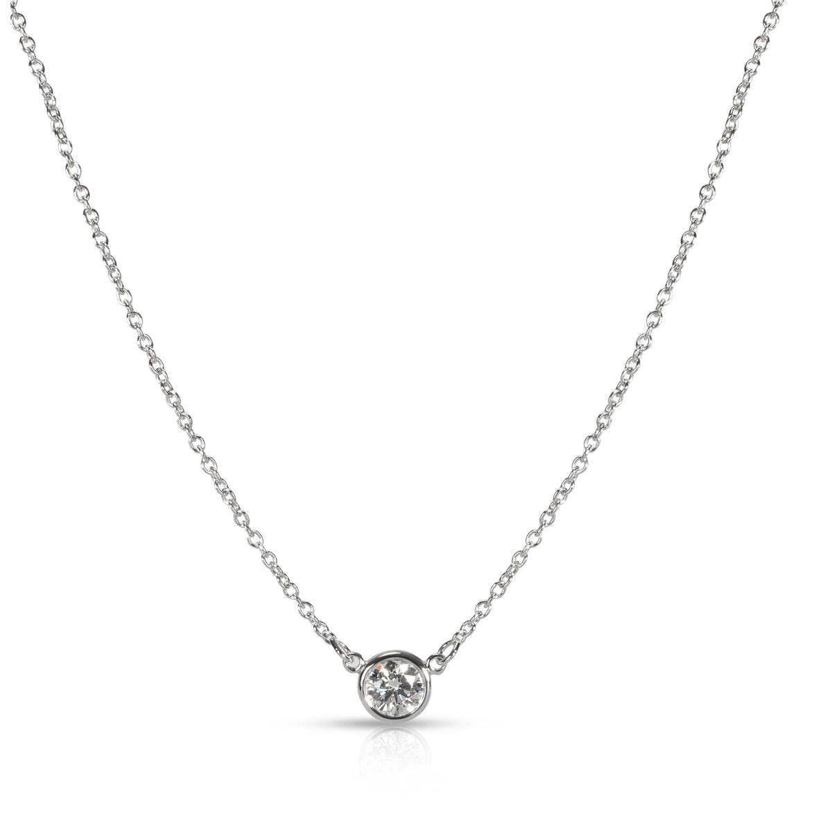 Tiffany Elsa Peretti Diamonds by the Yard Diamond Pendant in  Platinum 0.38 ctw