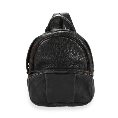 Alexander Wang Black Pebbled Leather Rose Gold-Studded Dumbo Backpack