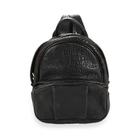 alexander wang dubmo leather backpack Alexander Wang Black Pebbled Leather Rose Gold-Studded Dumbo Backpack | myGemma