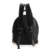 Alexander Wang Black Pebbled Leather Rose Gold-Studded Dumbo Backpack