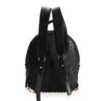 Alexander Wang Black Pebbled Leather Rose Gold-Studded Dumbo Backpack | myGemma