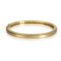 Penny Preville Engraved Diamond Bangle in 18K Yellow Gold 0.88 CTW