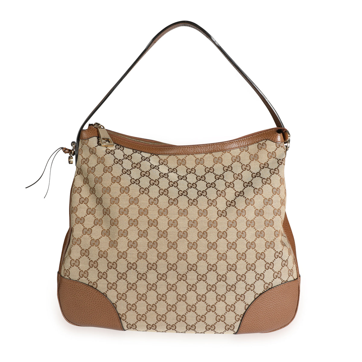 Gucci Brown GG Canvas & Leather Bree Hobo Bag