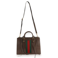 Gucci Brown Leather & Web Large Animalier Tote