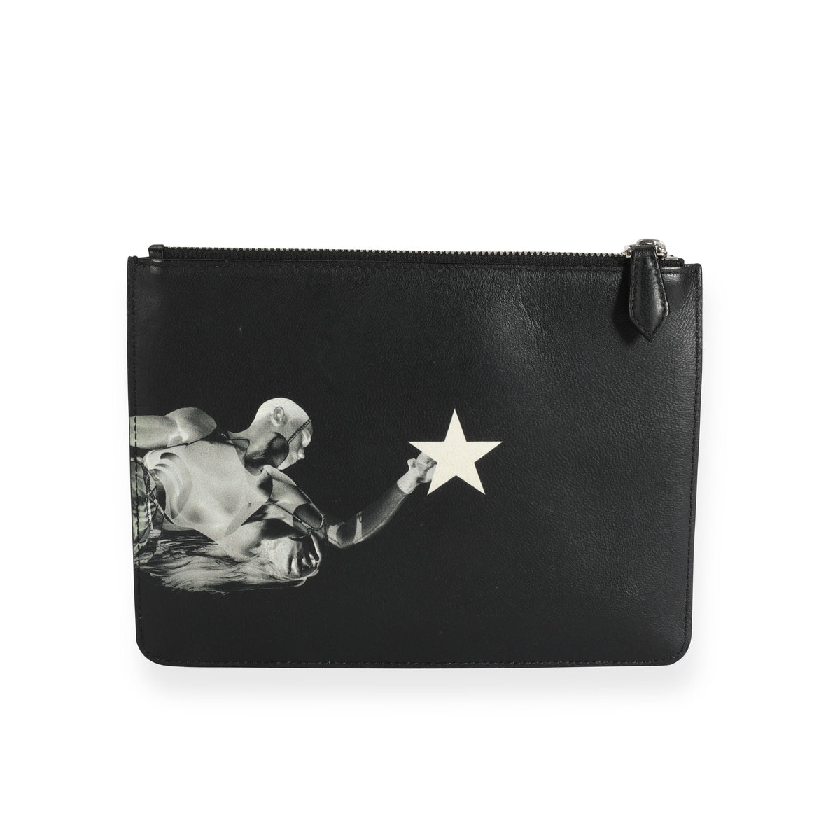 Givenchy Black & White Leather Basketball Player Zip Pouch