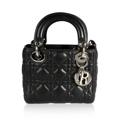 Dior Black Cannage Lambskin Mini Lady Dior Bag