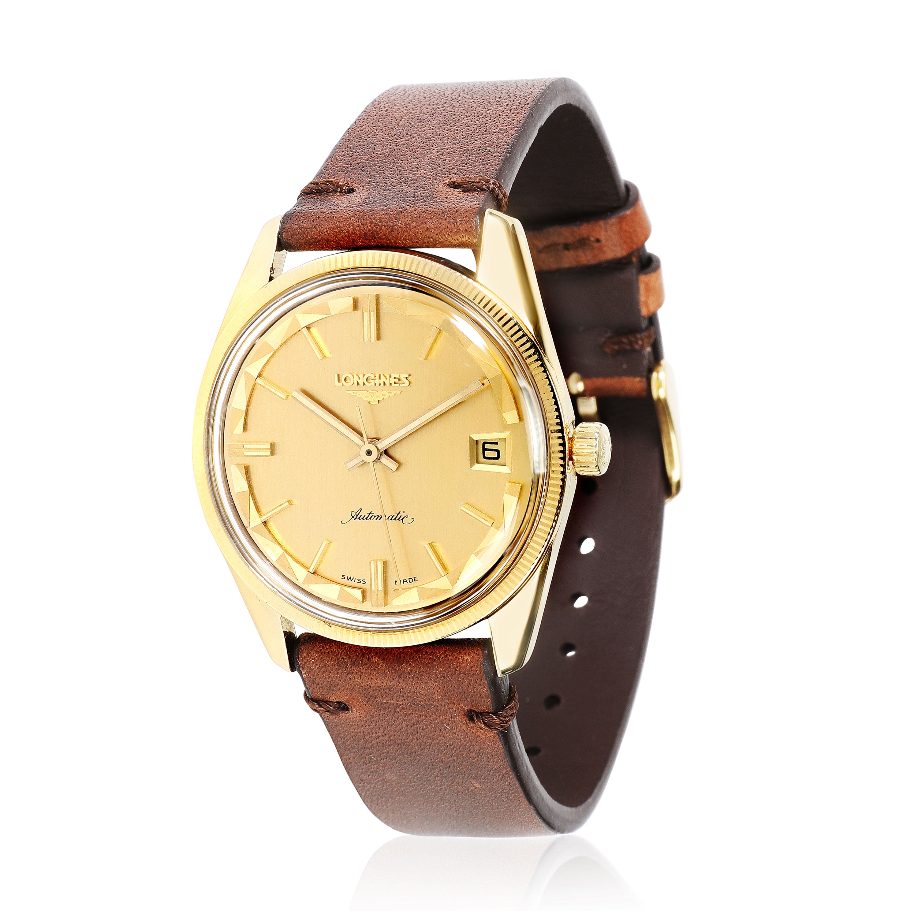 Longines Conquest 15 Men s Watch in 18kt Yellow Gold myGemma