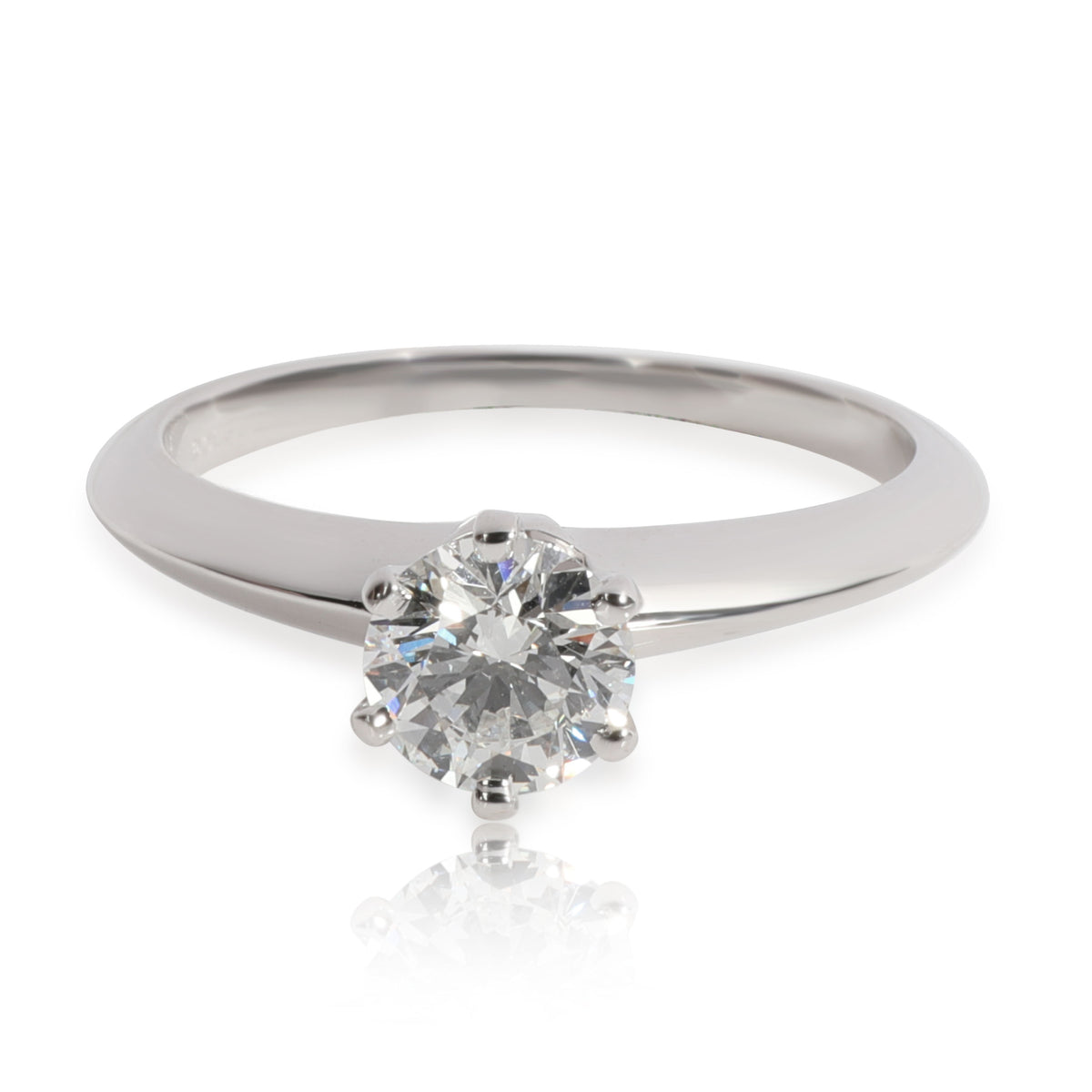 Tiffany & Co. Solitaire Diamond Engagement Ring in Platinum F VS2 0.65 CTW