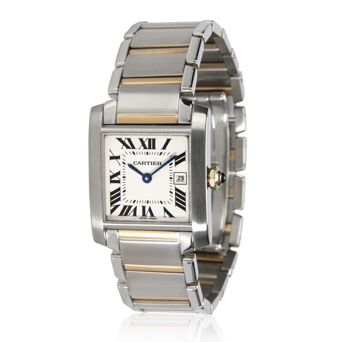 Cartier Tank Francaise W51012Q4 Unisex Watch in 18kt Stainless Steel/Yellow Gold