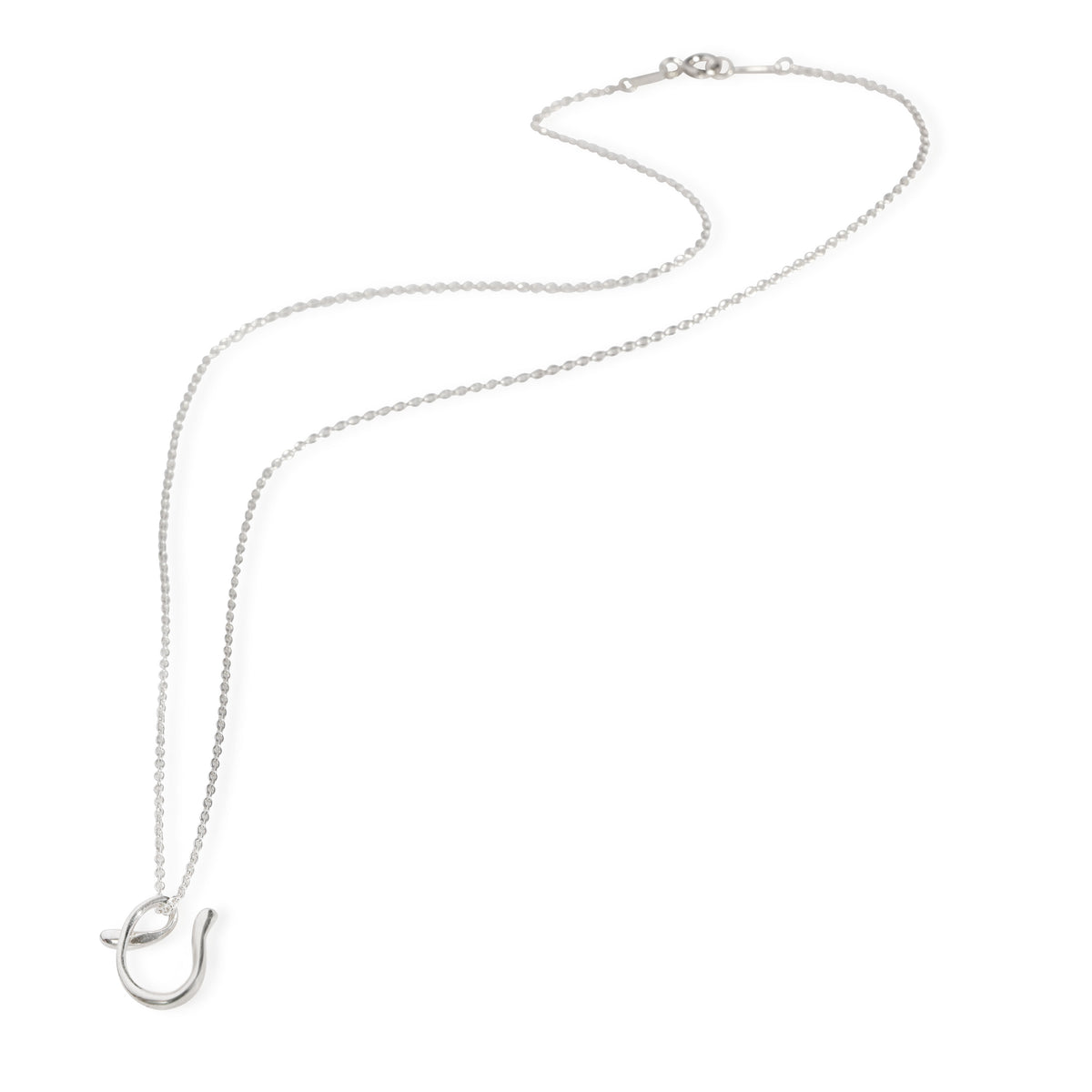 Tiffany & Co. Elsa Peretti Letter V Pendant in  Sterling Silver