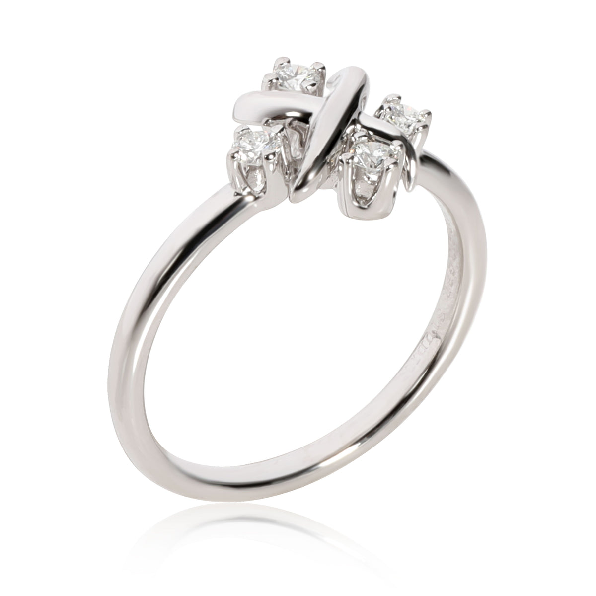 Tiffany & Co. Schlumberger Lynn Diamond Ring in Platinum 0.2 CTW