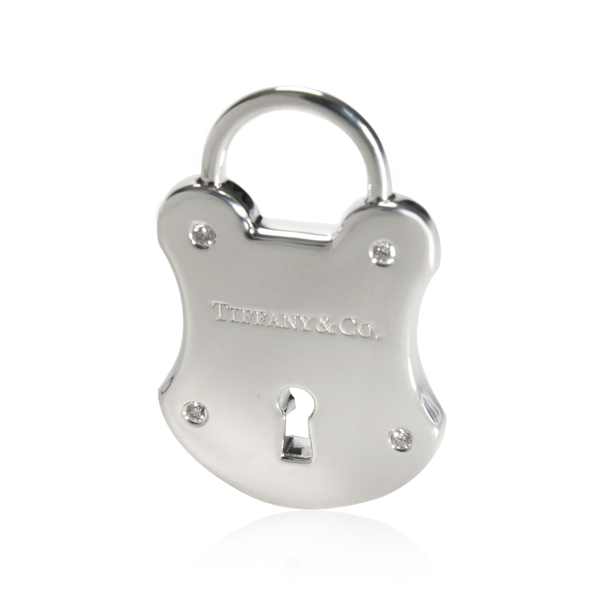Tiffany & Co. Diamond Padlock Charms in  Sterling Silver 0.02 CTW