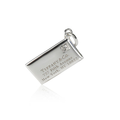 Tiffany & Co. Diamond Envelope Charm in Sterling Silver 0.01 CTW