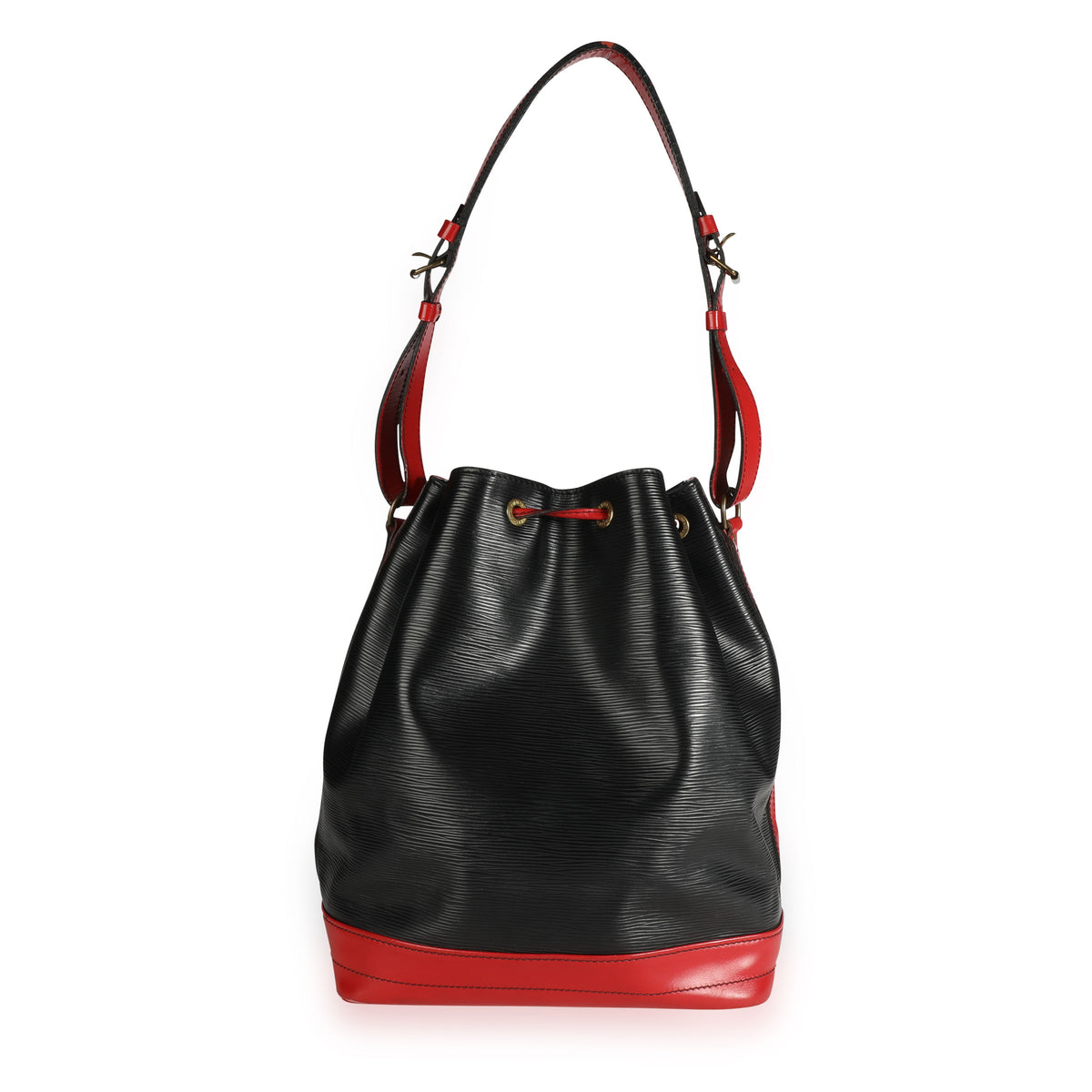 Louis Vuitton Vintage Black & Red Epi Leather Noé Bag