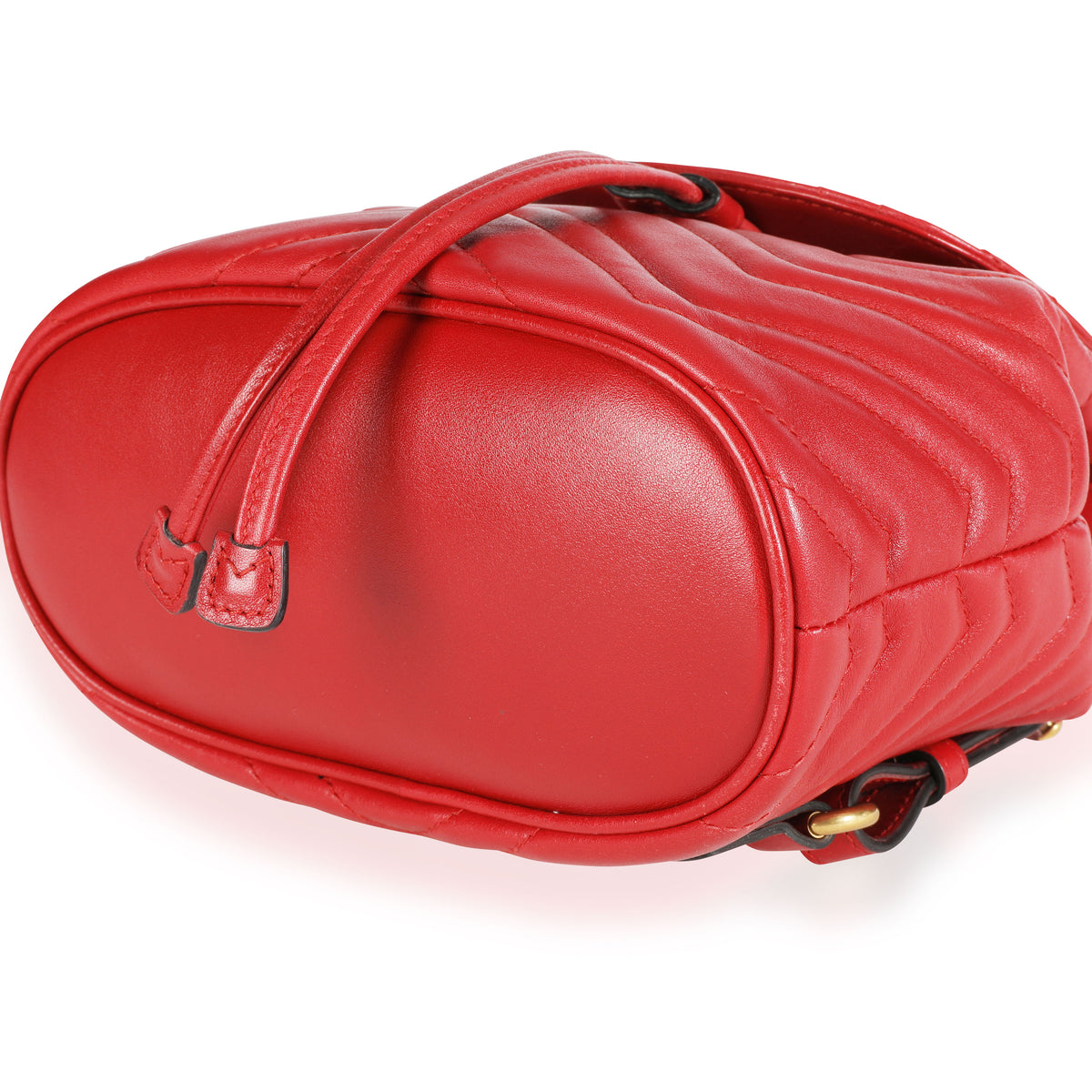 gucci mini backpack red Gucci Red Matelassé Leather GG Marmont Mini Backpack | myGemma