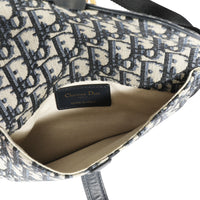 Dior Blue Oblique Saddle Flat Belt Pouch