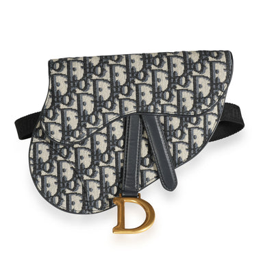 Dior Blue Oblique Saddle Flat Belt Pouch