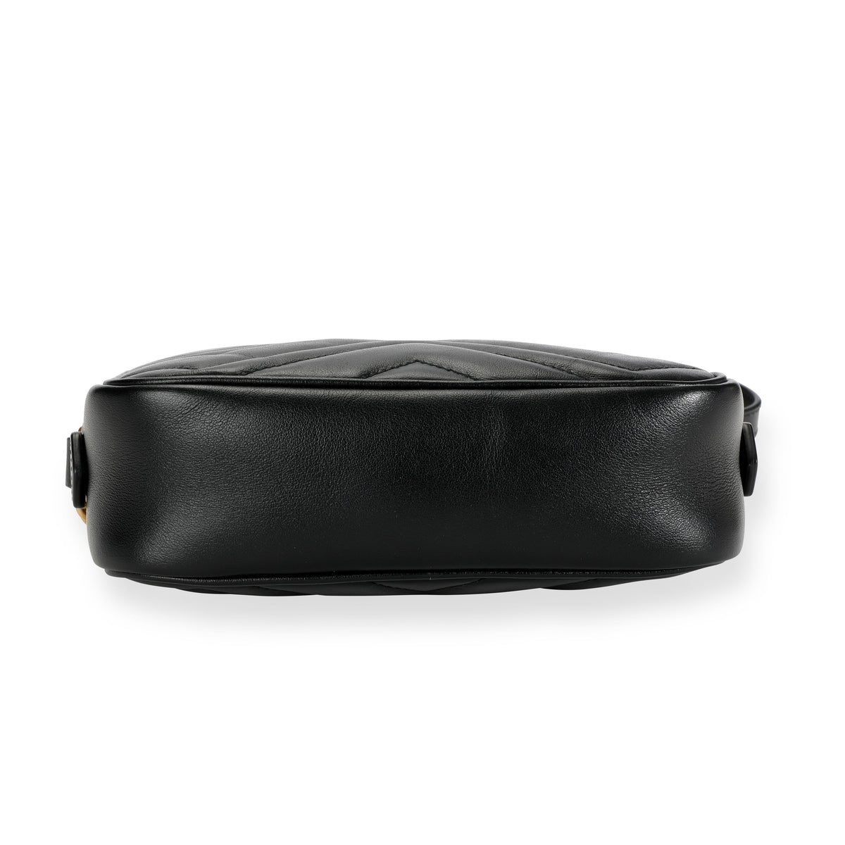 Gucci Black Matelassé Leather Small GG Marmont Shoulder Bag