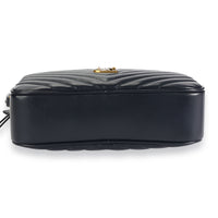 Saint Laurent Navy Matelassé Calfskin Lou Camera Bag