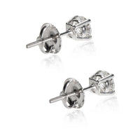 Blue Nile Diamond Stud Earring in 14K White Gold GIA Certified E VVS2 0.80 CTW