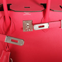 NIB Hermès Rose Extreme Epsom Birkin 35 PHW