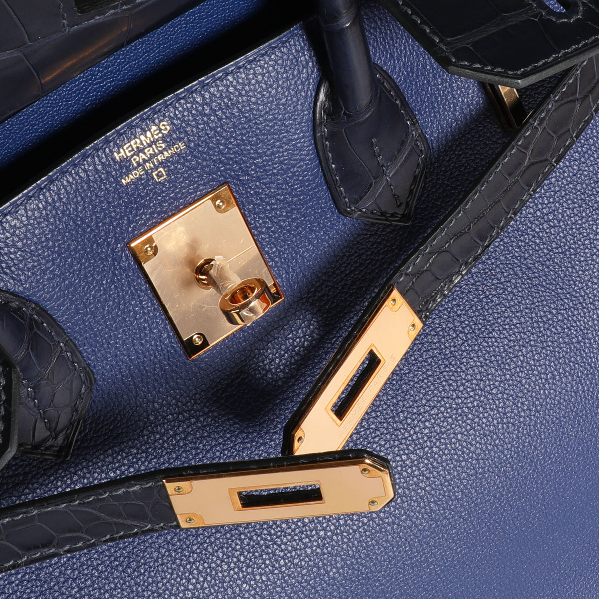 Hermès Birkin Limited Edition 25 Bleu Marine/Bleu Saphir Touch Taurillon  Novillo Rose Gold Hardware RGHW