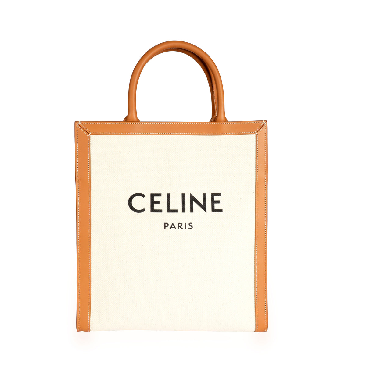 Celine - Authenticated Clasp Bucket Handbag - Cloth Beige Plain for Women, Never Worn, with Tag