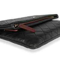 Chanel Black Quilted Lambskin Beauty Clutch