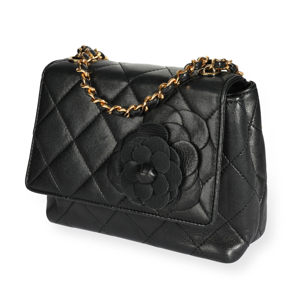 Chanel Black Quilted Lambskin Camellia Evening Bag by WP Diamonds –  myGemma