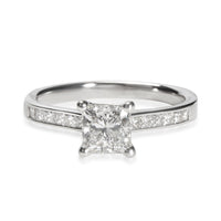 Blue Nile Princess Diamond Engagement Ring in 14K White Gold H VS2 1.20 CTW