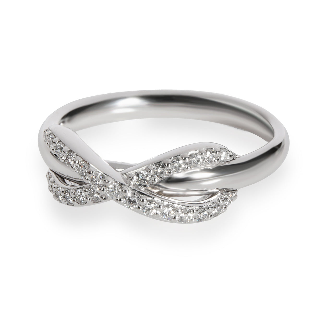 Tiffany Diamond Infinity Ring in 18K White Gold CTW