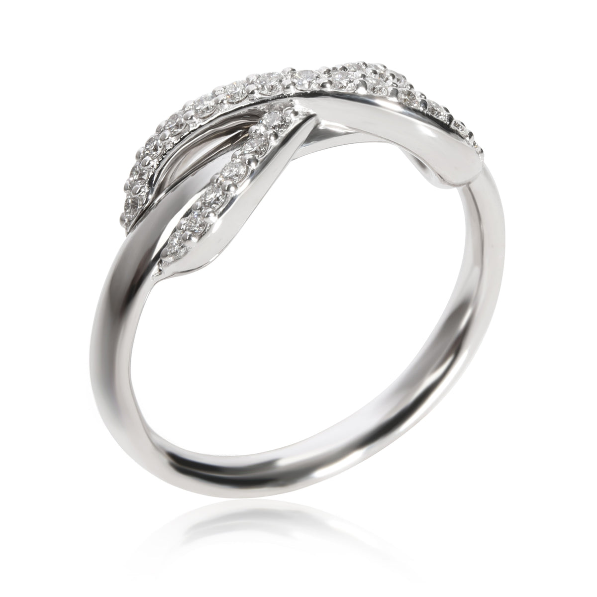 Tiffany Diamond Infinity Ring in 18K White Gold CTW