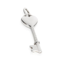 Tiffany & Co. Keys Enamel Heart Charm in Sterling Silver