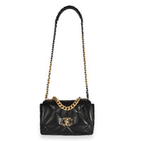 Chanel Black Quilted Lambskin Chanel 19 Medium Flap Bag