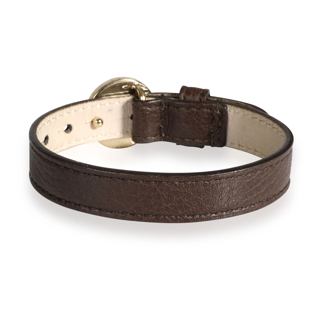 Bulgari Monete Brown Leather Bracelet