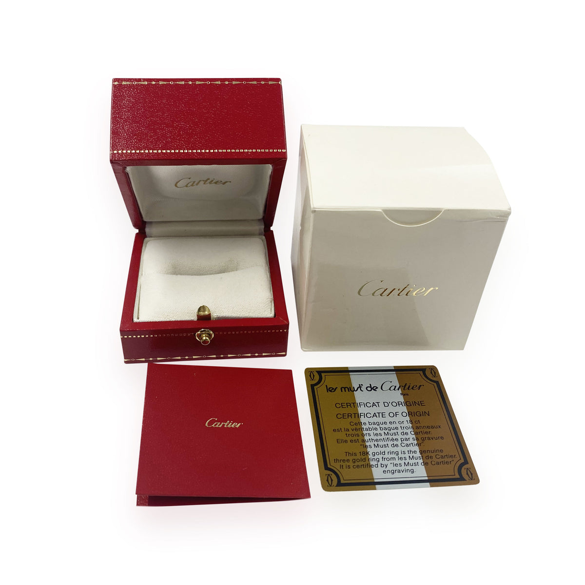 Cartier Les Must de Cartier Trinity Ring in 18K 3 Tone Gold