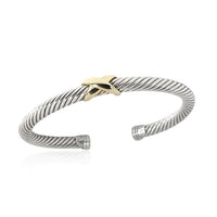 David Yurman X Cable Cuff in 14K Yellow Gold/Sterling Silver