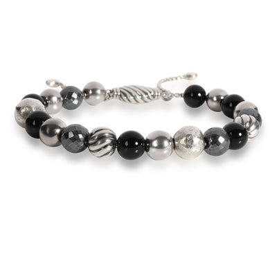 David Yurman Hematite & Black Onyx Spiritual Beads Bracelet in Sterling Silver