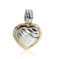 David Yurman Cable Heart Locket in 18K Yellow Gold/Sterling Silver