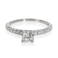 Blue Nile Diamond Engagement Ring in 14K White Gold GIA Certified F VVS1 0.86CTW