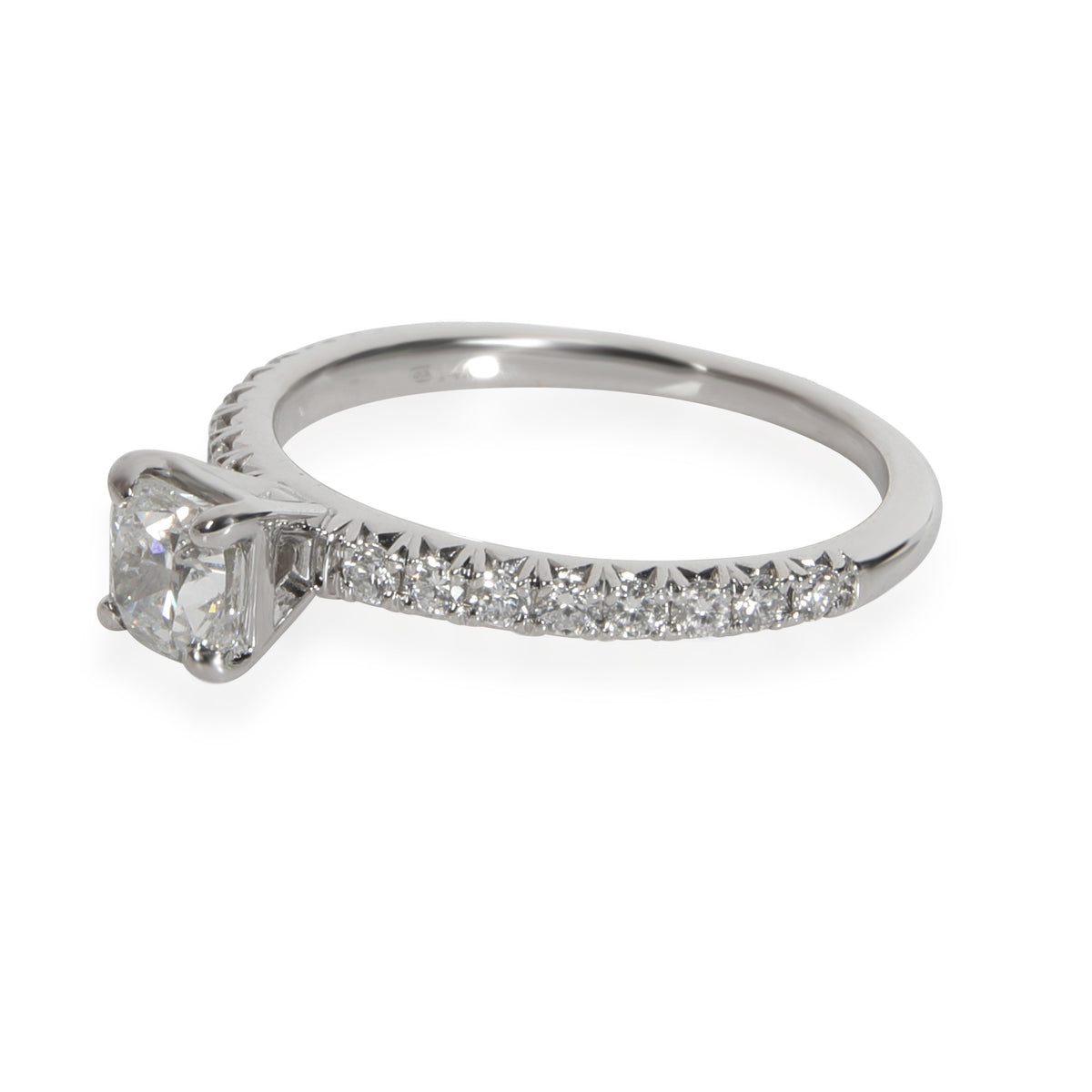 Blue Nile Diamond Engagement Ring in 14K White Gold GIA Certified F VVS1 0.86CTW