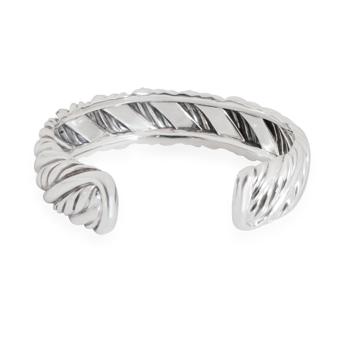 David Yurman Diamond Cuff in  Sterling Silver 1.12 CTW