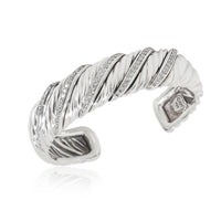 David Yurman Diamond Cuff in  Sterling Silver 1.12 CTW