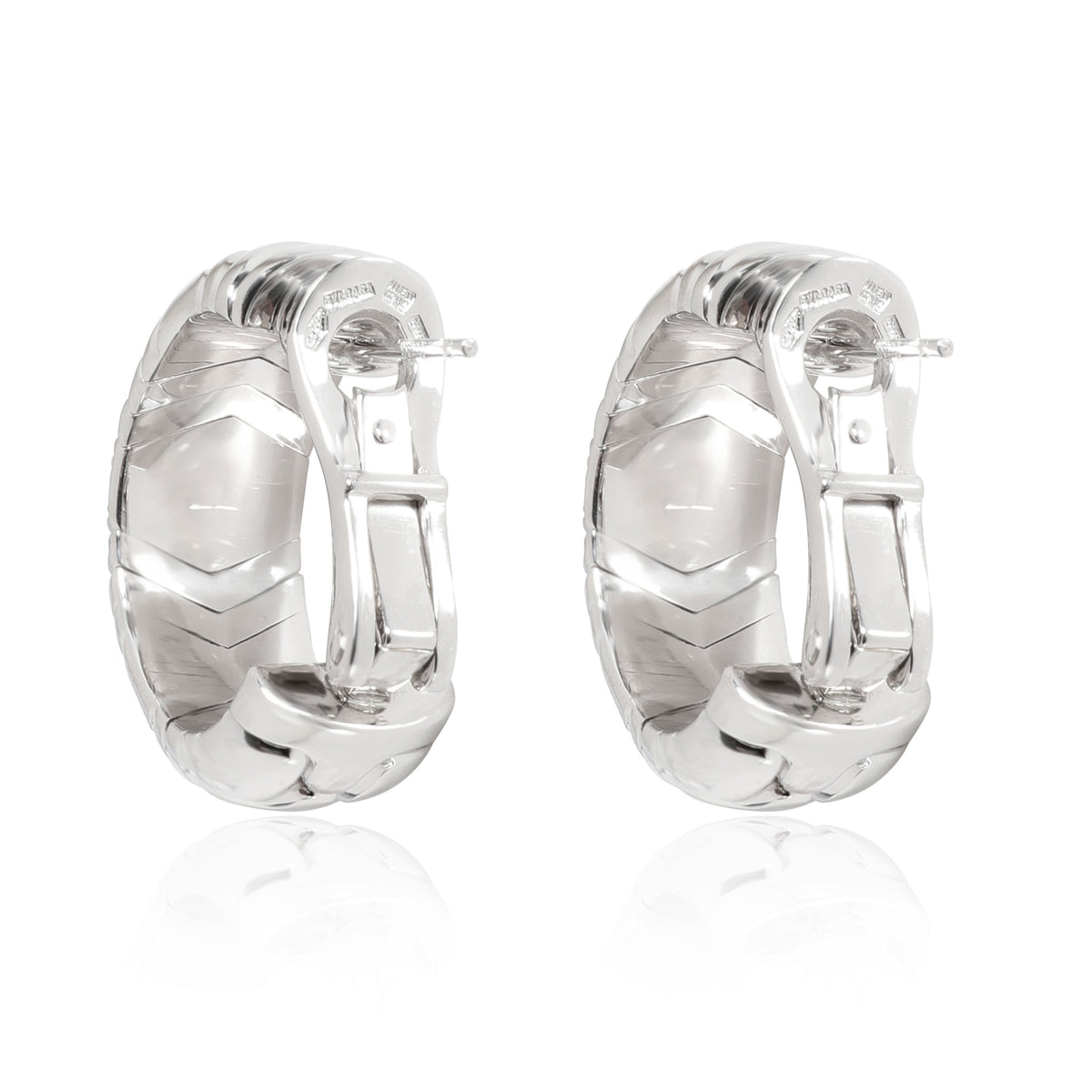 Bulgari Spiga Diamond Earring in 18K White Gold 0.45 CTW
