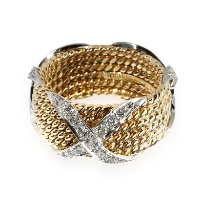 Tiffany & Co. Schlumberger Diamond Ring in 18K Yellow Gold 1.00 CTW